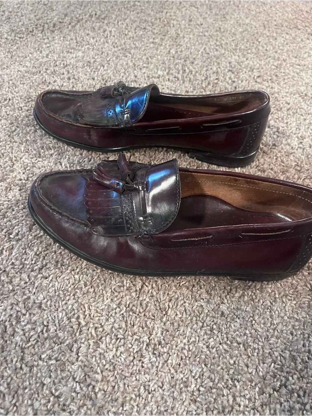 Claybrooke Brown Leather Tassel Loafers Mens Size 11M